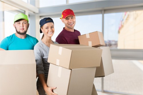 Removal van and moving team preparing for a house move in Tufnell Park