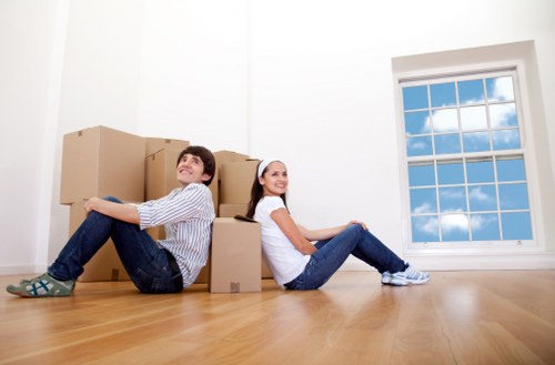 Careful furniture loading during a home relocation service
