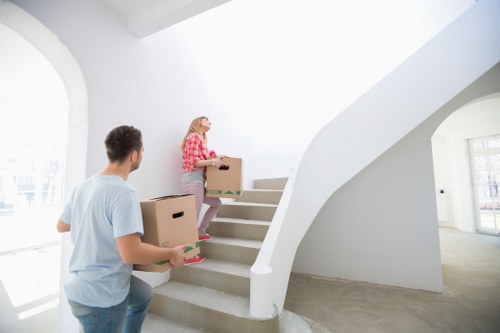 Team preparing an office workspace for relocation in Tufnell Park
