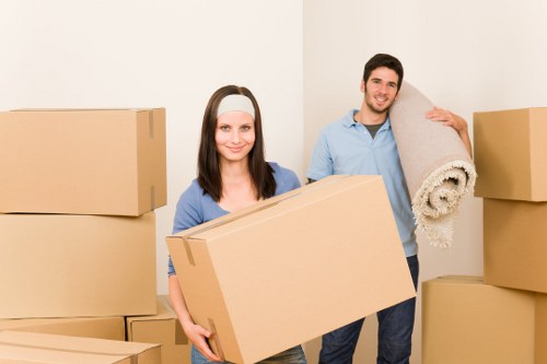 Packed student belongings ready for collection in North London