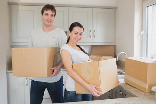 Removal van near period homes and tight parking in Tufnell Park